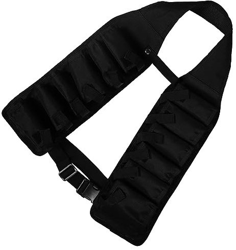 BELLIFFY Cinturón de Cerveza Portátil Negro para Hombre, Soporte Chaleco de Cerveza, Diseño Práctico y Cómodo, Compatible Botellas y Latas, Adecuado para Camping, Senderismo y Reuniones