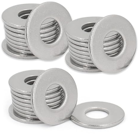 Unterlegscheiben M6 x 18mm 50 Stück Karosseriescheiben Beilagscheiben Unterlegscheiben M6 Edelstahl Passscheiben Flache Unterlegscheibe für Schrauben