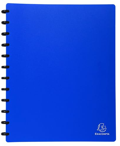 Exacompta 4 Sichtbücher mit Ringen 30 Hüllen herausnehmbar A4 blau