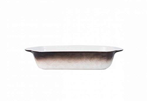 Ceramic Casserole Dish with Handle Rectangular Vintage Baking Pan Lasagna Casserole Dish Cake Pan Tray Roasting Pan Oven Baking Utensils for Casseroles Tapas -brown