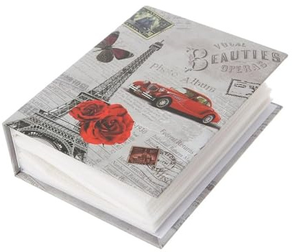 Álbum de fotos vintage con 100 bolsillos, página de inserción de fotos de 6 pulgadas, recuerdo familiar (Y8AA5AC301231-04)