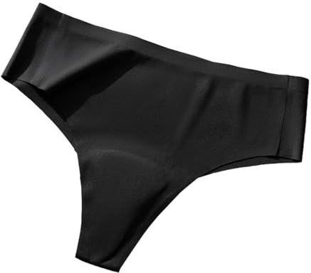 Camel Toe Cover Thongs for Women - G-String, Seamless Design, Machine Washable, Basic Fit, Comfortable Underwear(Black,Small)