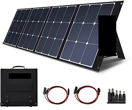YQVEOT Placa Solar, Panel Solar Plegable Flexible 12 12 0W / 200W Kit de Panel Solar de Alta eficiencia Cargador de batería Solar for Acampar, Bote, RV(120W Solar Panel)