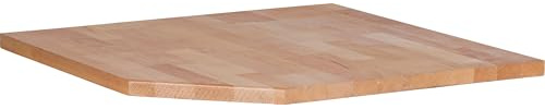 BGS 80210 | Massivholz-Arbeitsplatte | Eckbereich | 750 x 750 mm | Stärke 30 mm | glatt geschliffen | für L-Form-Schrankwand | kombinierbar mit Art. 80203, 80206, 80212, 80213, 80222