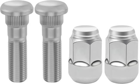 HABNVUON M12x1.50 Chrome Wheel Lug Stud Nut Set, Hub Bolt, Standard Wheel Tire Lug Stud Bolt Kit Replacement, Car Accessories Compatible with Honda Odyssey Accord Civic CR-V Clarity Element S2000