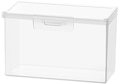 Generisch Contenitore per bastoncini di cotone da viaggio, contenitore portatile, piccolo batuffolo di cotone, porta batuffolo di cotone trasparente, per tamponi di cotone, tamponi di cotone