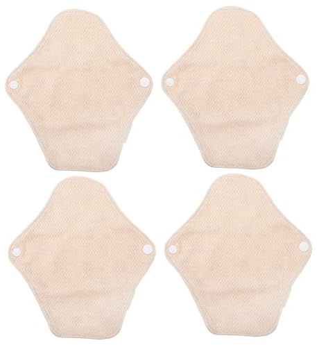 ELAYARD Wiederverwendbare Damenbinden Waschbar und Einfach zu Tragen aus Baumwolle 4 Stück 180mm für Wochenbett und Outdoor Einsatz