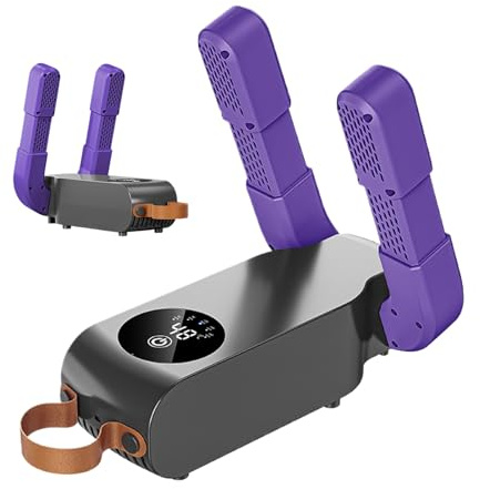 Séchoirs À Chaussures Pour Baskets Chauffe-Bottes Pliable | Séchoir Pour Chaussures De Ski Avec Minuterie 5 Niveaux Pour Saisons Pluvieuses Hiver Sport Aventures Travail Camping