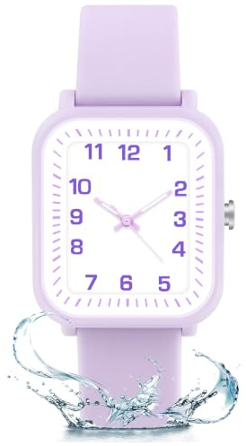 GUUMUXIN Kinderuhr, 30M wasserdicht, weiches TPU-Armband | Kinder lernen Uhren, weiche TPU-Armband, Outdoor-Sport-Uhren, lernen, 4-12 Jahre alt Jungen und Mädchen