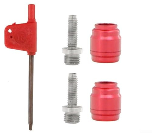 Jotekonoby Connecteur de tuyau de frein à disque hydraulique en acier inoxydable avec insert olive et raccord en alliage d'aluminium pour kit de réparation de vélo avec goupille et ensemble olive (2
