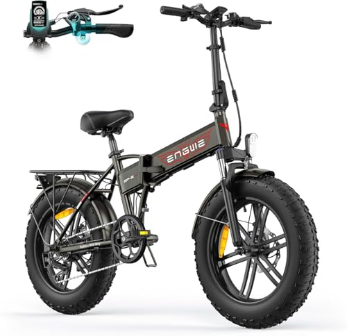 ENGWE EP-2 BOOST Folding E-Bike,20‘×4.0’ Fat Tire 7-Speed Electric Bicycle 48V 13Ah Removable Battery, 120 km Range Electric Bike