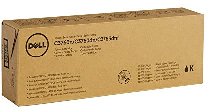 Original Dell C3760n/3760dn/3765dnf Extra High Capacity Toner Kit ca. 11.000 Seiten, schwarz