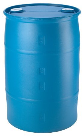 BayTec 30 Gallon Plastic Water Barrel Great for Long Term Water Storage. | Blue