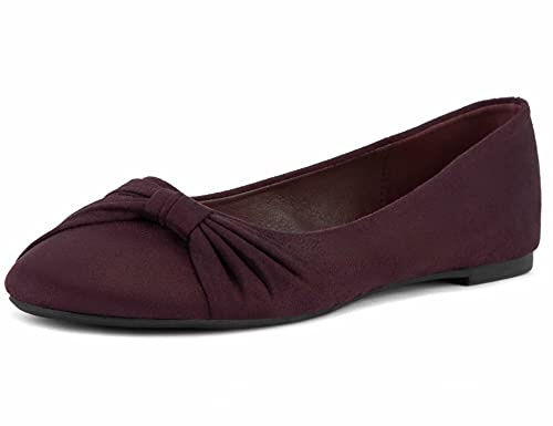 MaxMuxun Womens Ballet Flat Slip On Bow Tie Ballet Pumps Dolly Shoes