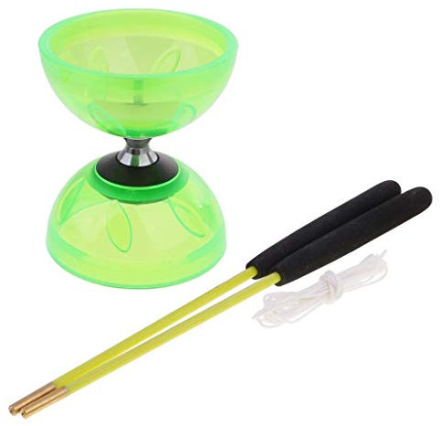 Backbayia Diabolo Bearing Diabolo mit 3fach-Kugellager, mit Gummistäben für Kinder und Erwachsene