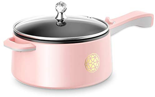 Mini sartén eléctrica Olla de cocción lenta multifuncional Olla de ebullición antiadherente sartén antiadherente olla redonda y olla olla olla eléctrica de viaje olla eléctrica de viaje,M