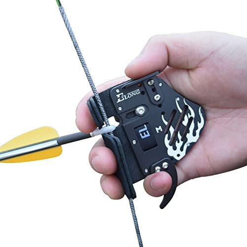 Elong Archery Recurve Bow Finger Tab Echtes Leder + Aluminiumplatte Verstellbarer Fingerschutz Schutzausrüstung für die rechte Hand