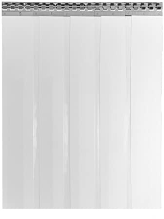 PVC Streifenvorhang 3x300mm Glasklar Transparent Höhe 2.50m x Breite 1.00m. Lamellenvorhang mit Schallschutz bis zu 30db. umweltfreundlicher Stallvorhang. PVC Vorhang recyclebar fertig vormontiert