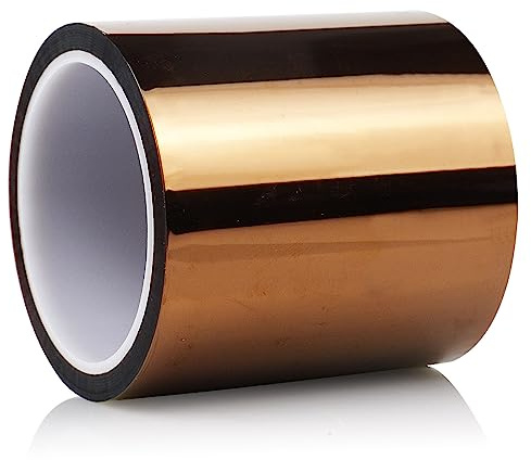 BOMEI PACK 100mmx33m Hohe Temp Tape, Hohen Temperaturen Hitzebeständig Klebeband, Polyimid Film Klebeband