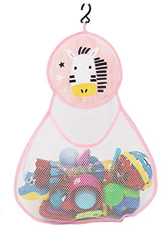 Hrippy Cartoon Baby Spielzeugspeicherbeutel Hangable Organizer Mesh Multifunktionales Badewannenspielzeug Aufbewahrung Netzerlagerungstasche Für Heimatbadezimmer
