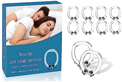 8 Stück Schnarchstopper Anti Schnarch Nasenclip Hilfsmittel gegen Schnarchen Nasenspreizer Nasenklammer Schnarchschiene Besser Atmen Nasendilatator Anti Snoring Hilfe gegen Schnarchen Antischnarchen