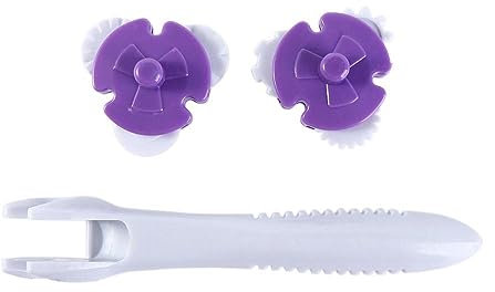 Pastry Cutter Wheel, Lattice Cutter Embosser Roller Pastry Wheel for Pie Crust Decorator, Easy to Use, Noodles Curling Dough Cutting Tool for Home and Kitchen