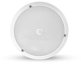 MIIDEX LIGHTING Plafonnier Blanc LED Ø300 x 100mm 60W Max RONDO E27 ECO Détecteur IR - Éclairage, ampoule et luminaire