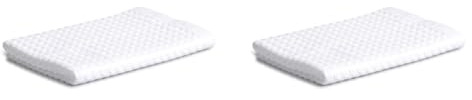 Möve Piquée Gästetuch 40 x 70 cm aus 100% Baumwolle, Snow (Packung mit 2)
