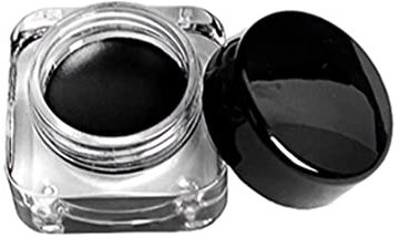 Eyeliner de gel noir, gel eye-liner à la crème de longue durée, eyeliner de gel de drame de maquillage avec pinceau, cosmétique de beauté Last pour toute la journée (0,18oz./5G)