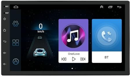 JINFOLI Quad Core 2G+32G Android 10 1 DIN 7 pollici Autoradio Stereo Radio Lettore multimediale WiFi CarPlay Navigazione GPS RDS Microfono gratuito Impianto audio stereo per auto(1G 16G CAM8)