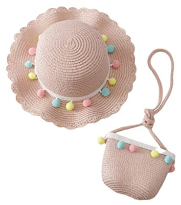 DEARMAMY rol Sombrero De Paja Bolso para Cosplay para Verano y Playa Incluye Varios Accesorios rol