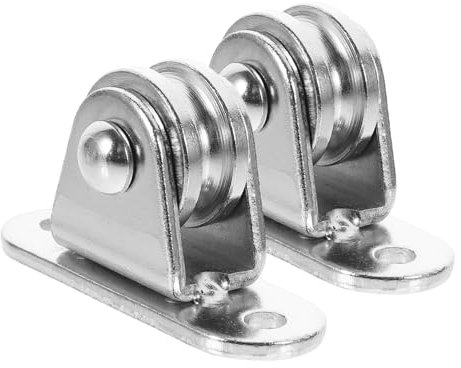 CANIGHT 2 Stücke Flaschenzug Satz Schwerlast Seilrolle für Wandmontage Multifunktionale und Traktionssysteme aus Hochfestem Eisen Geeignet für Vorhänge Decken und Schwimmbäder