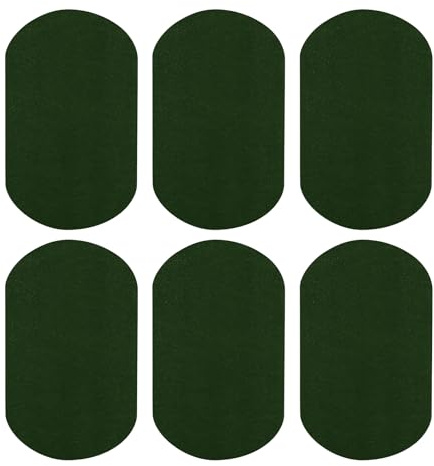 QUARKZMAN 6 stycken lappar för strykning, 180 x 110 mm armbågar knän mockatyg lappar, kvadratiska stryklappar lappar för reparation lappar, kläder, hantverk, byxor, skjortor, grön