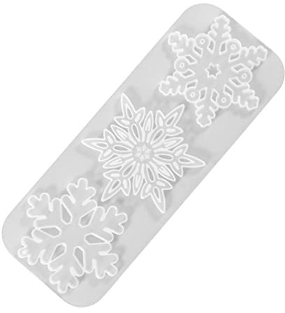 Tofficu 2pcs Snowflake Mold Reusable Christmas Decor Mould Decorative Mould for DIY Crafts Strong Wear Resistance