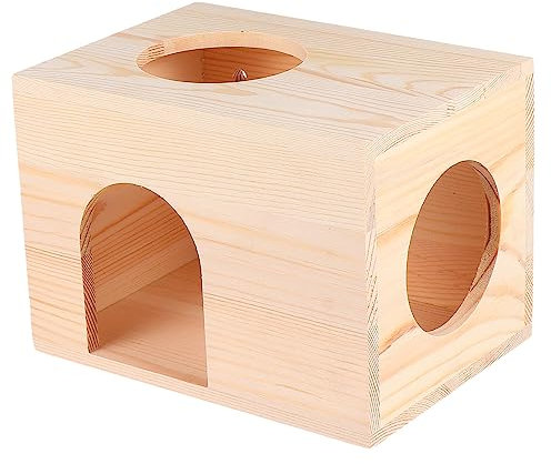 Abaodam Cabaña para Mascotas De Madera Comedero Creativo para Ardillas Caseta De Alimentación para Ardillas para Jardín Patio o Exterior