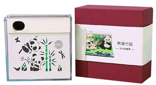 Calendrier 3D – Décoration de bureau panda – Papier déchirable – Notes d'art pour l'école, la salle d'étude, le salon, le bureau, la maison, le dortoir