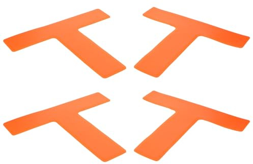 Cabilock Lot De 4 Marqueurs Plats pour Terrain D'Entraînement De Basketball Marquages De Terrain De Sport en Forme De T Marquages De Sol