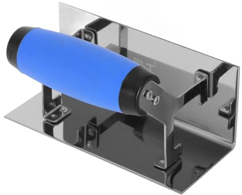 GLEAVI Truelle D’Angle Inox 150X65X120 MM Épaisseur 12 MM Outil Manuel pour Plaques de Plâtre Spatule à Enduit Polyvalente pour Lissage et Finition des Coins de Murs en Plâtre