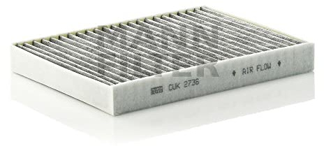 MANN-FILTER CUK 2736-2 Innenraumfilter – Kabinenluftfilter Satz (2er Set) mit Aktivkohle – Für PKW