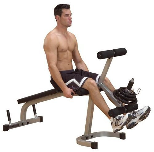 Body-Solid PLCE-165 Powerline-Serie Grau Beinbeuger Beinstrecker 30mm- oder 50mm-Adapter 80kg Max. Belastbarkeit