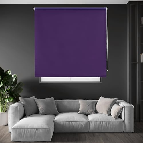 Blindecor Draco | Rollo verdunkelung - Violett, 140 x 230 cm (BxH) | Stoffgröße 137 x 225 cm. Thermorollo für fenster