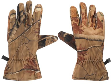 BESPORTBLE Jagdhandschuhe Wasserdicht Winter Warm Fleece Tarnung Vollfinger Jagdhandschuhe Ausrüstung für Die Jagd Skifahren Reiten
