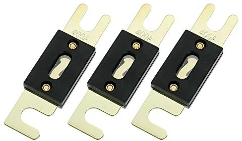 BOJACK 400 Amp 32 VDC ANL Flachsicherungen für Auto-Audio- und Videosystem (Packung mit 3 Stück)