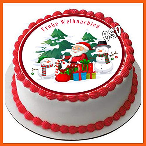 Tortenaufleger Weihnachten 011, Zuckerpapier Tortenbild, Fototorte, Weihnachten