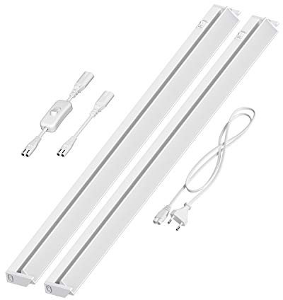 ledscom.de LED Unterbau-Leuchte LIWO 91cm, schwenkbar, mit Schalter, 27,9586W, je 1444lm, warmweiß, 2er Set