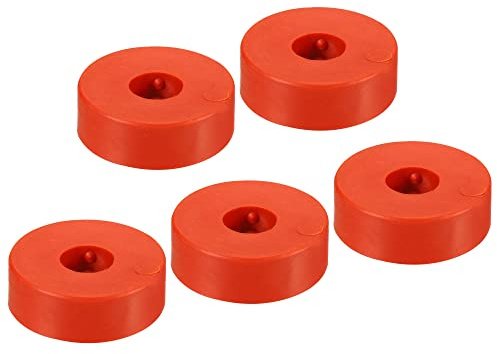 sourcing map Anti Vibration Rondelle 30 x 10 x 10mm Ronde Joint Entretoise pour Central Climatiseur, Rouge Paquet de 5