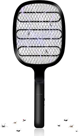 Night Cat Raquette Anti-moustiques Électriques 3000V Mouches Bugs Swatter Bat USB C Rechargeable