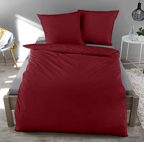 Dormisette Bettwäsche 135x200 Mako-Satin Made in Germany mit Reißverschluss***