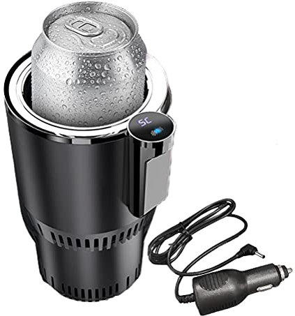 TOPINCN Raffreddatore per Scaldabicchieri per Auto 2 in 1, Portabicchieri per Auto Intelligente Portabicchieri per Raffreddamento e Riscaldamento per Auto Portabicchieri per Auto Pratico (Nero)