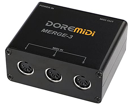 DOREMiDi MERGE-3 3 Ingressi MIDI Supporto di uscita MIDI Potenza USB